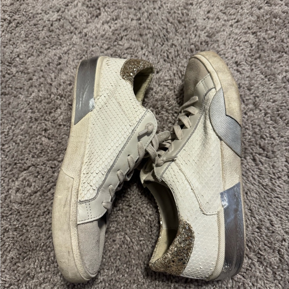 Dolce vita white snake skin glitter Zina sneaker